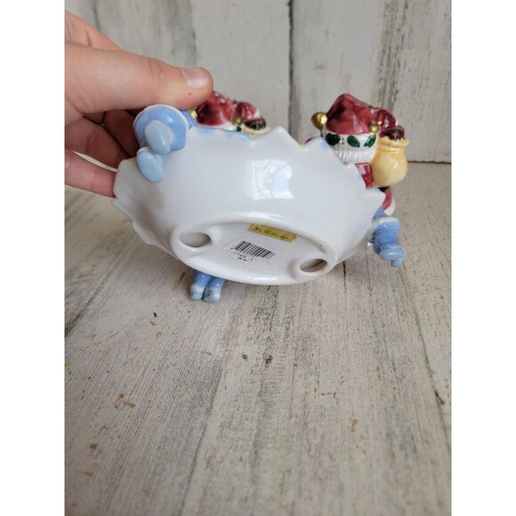 Santa Claus‎ salt pepper shaker sponge tray dish kitchen Xmas set - Picture 9 of 9